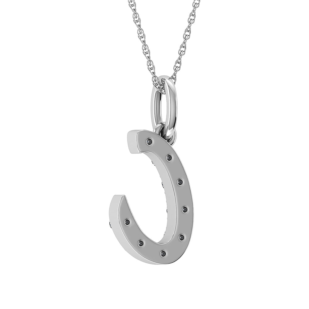 Diamond 1/8 Ct.Tw. Letter C Pendant in 10K White Gold