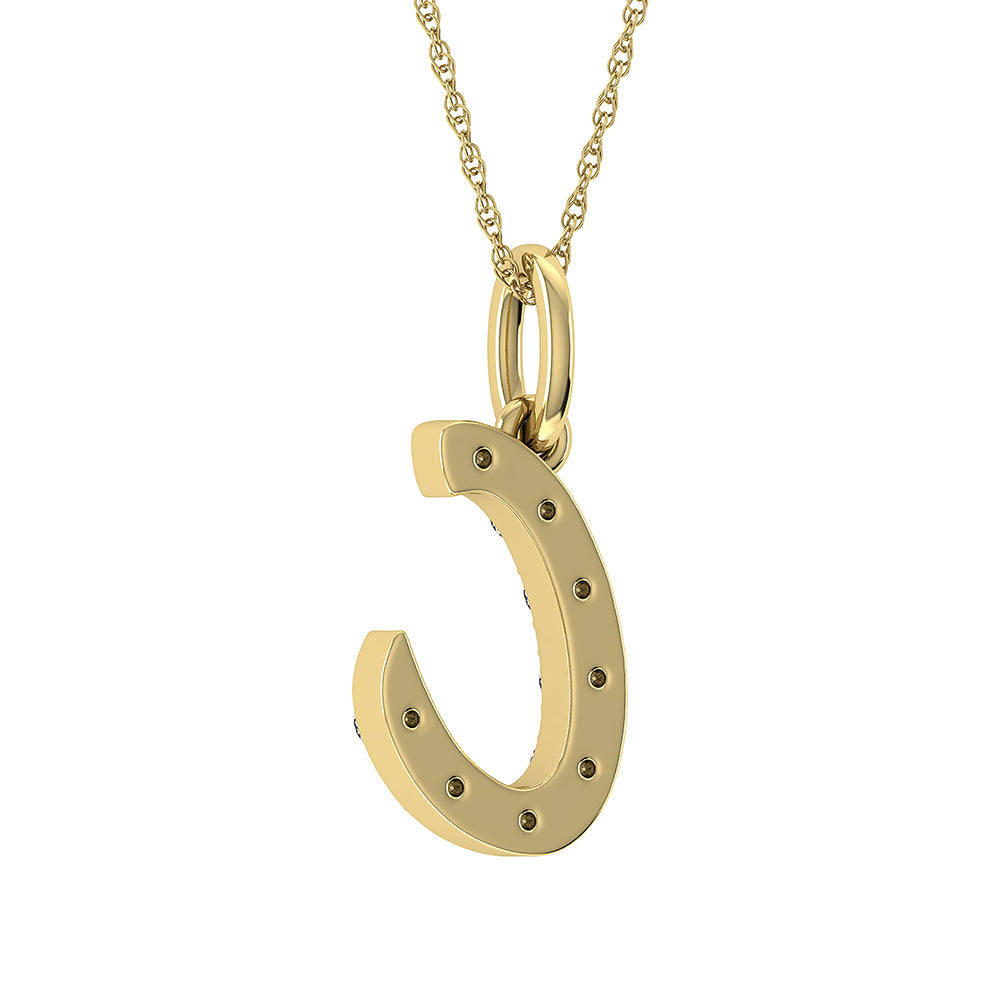 Diamond 1/8 Ct.Tw. Letter C Pendant in 10K Yellow Gold