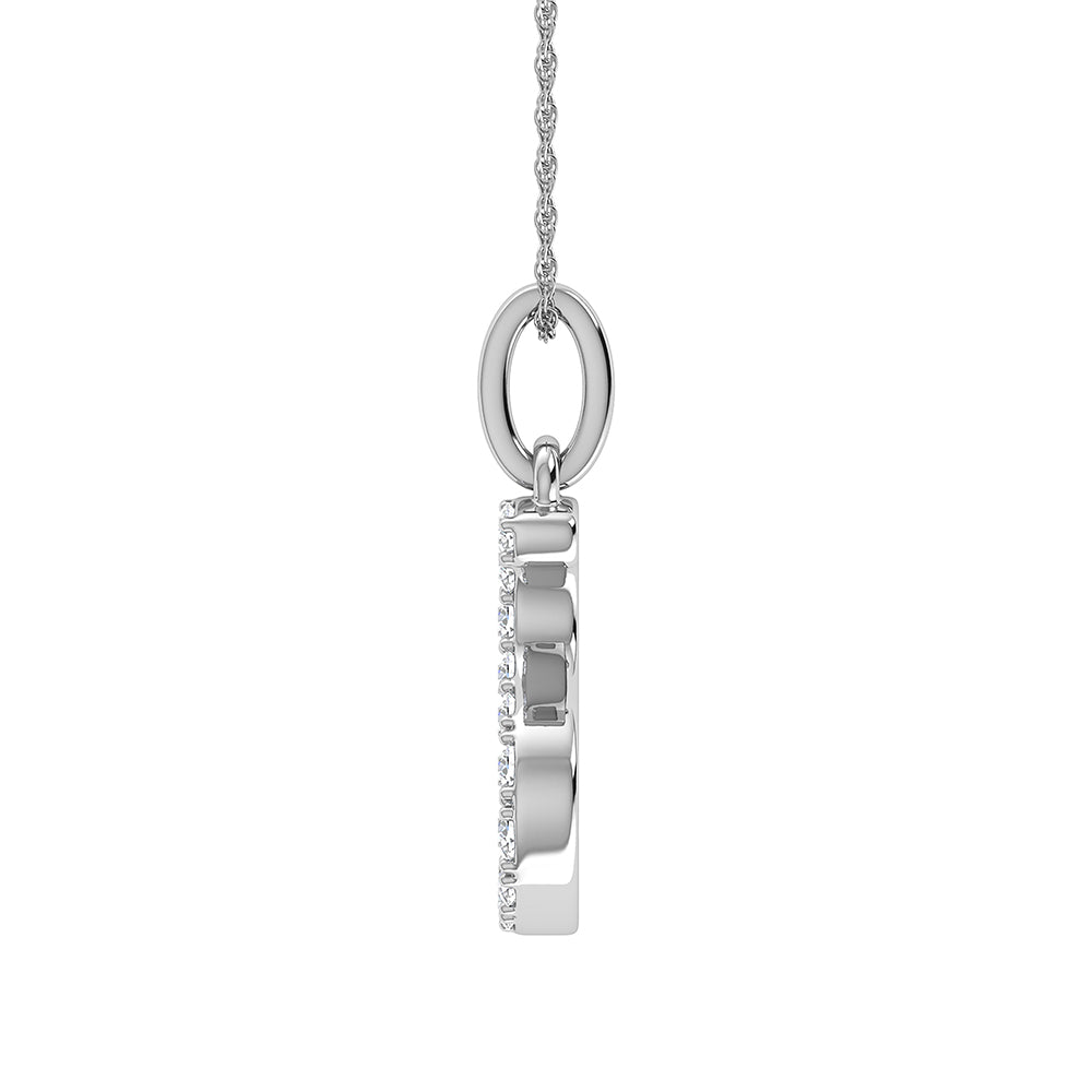 Diamond 1/8 Ct.Tw. Letter S Pendant in 10K White Gold