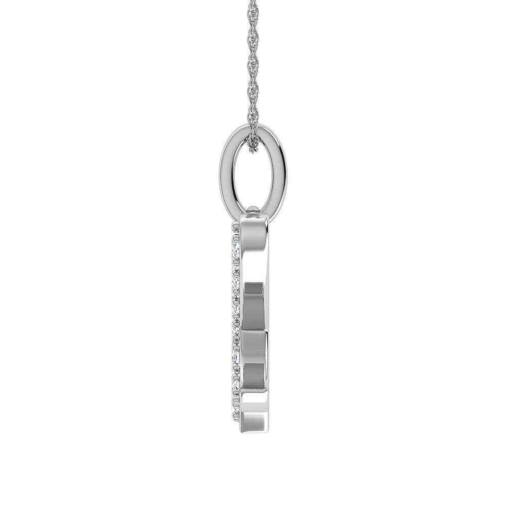 Diamond 1/8 Ct.Tw. Letter X Pendant in 10K White Gold