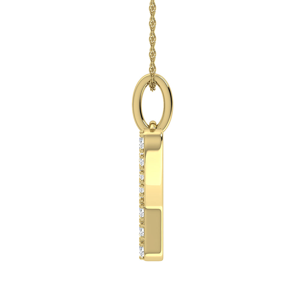 Diamond 1/8 Ct.Tw. Letter Y Pendant in 10K Yellow Gold