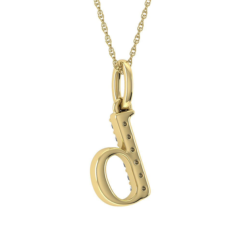 Diamond 1/20 Ct.Tw. Letter B Pendant in 10K Yellow Gold