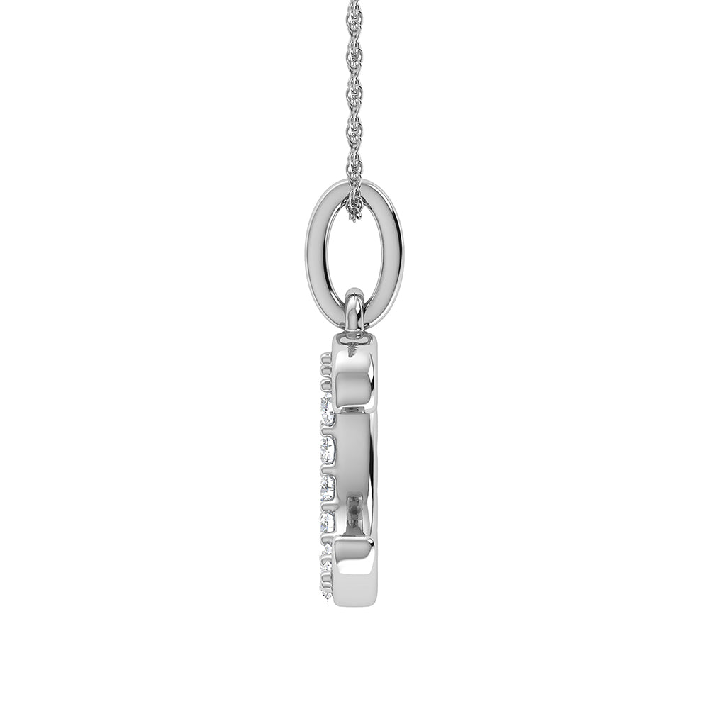 Diamond 1/20 Ct.Tw. Letter C Pendant in 10K White Gold