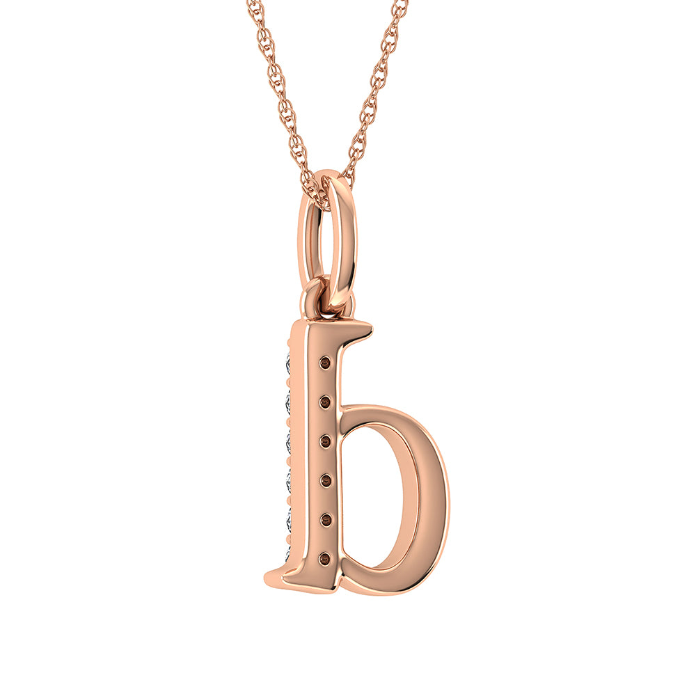 Diamond 1/20 Ct.Tw. Letter D Pendant in 10K Rose Gold