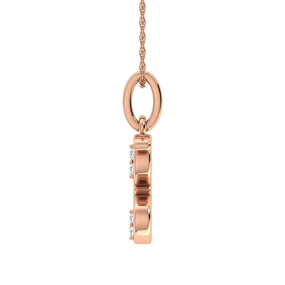 Diamond 1/20 Ct.Tw. Letter G Pendant in 10K Rose Gold