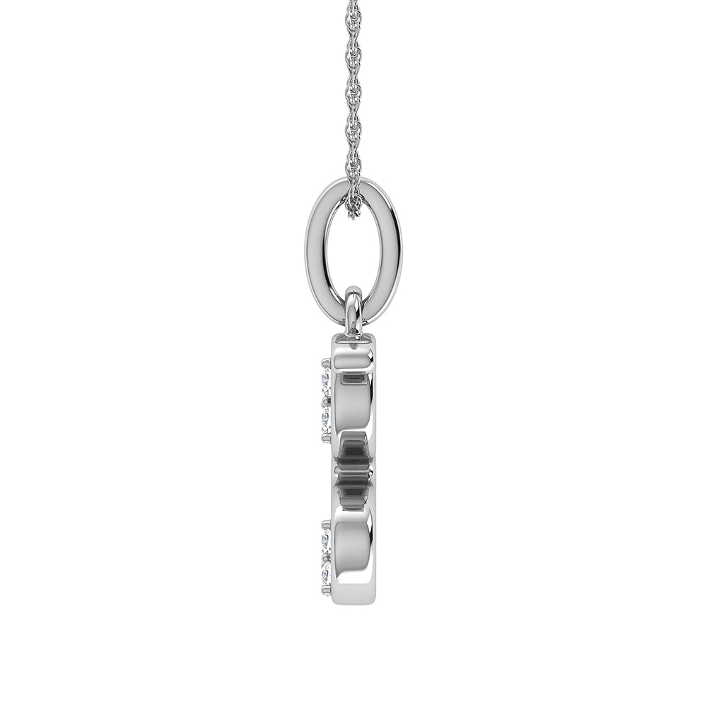 Diamond 1/20 Ct.Tw. Letter G Pendant in 10K White Gold