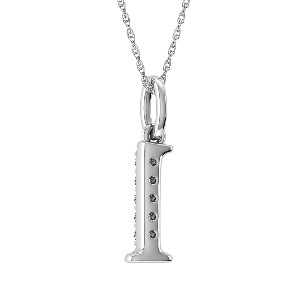 Diamond 1/20 Ct.Tw. Letter L Pendant in 10K White Gold