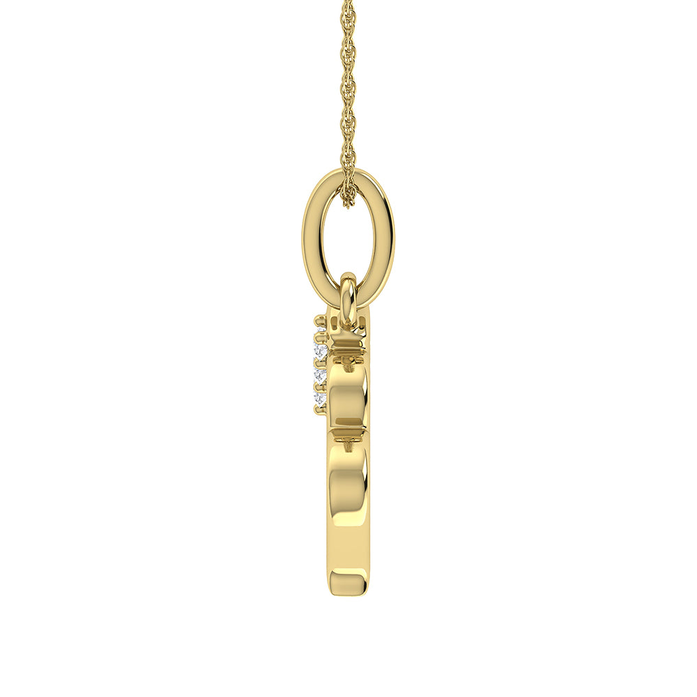 Diamond 1/20 Ct.Tw. Letter M Pendant in 10K Yellow Gold