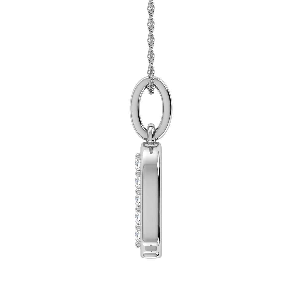 Diamond 1/20 Ct.Tw. Letter N Pendant in 10K White Gold