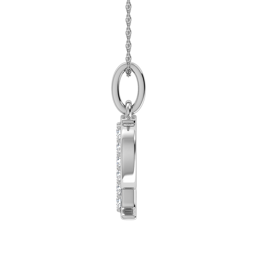 Diamond 1/20 Ct.Tw. Letter P Pendant in 10K White Gold