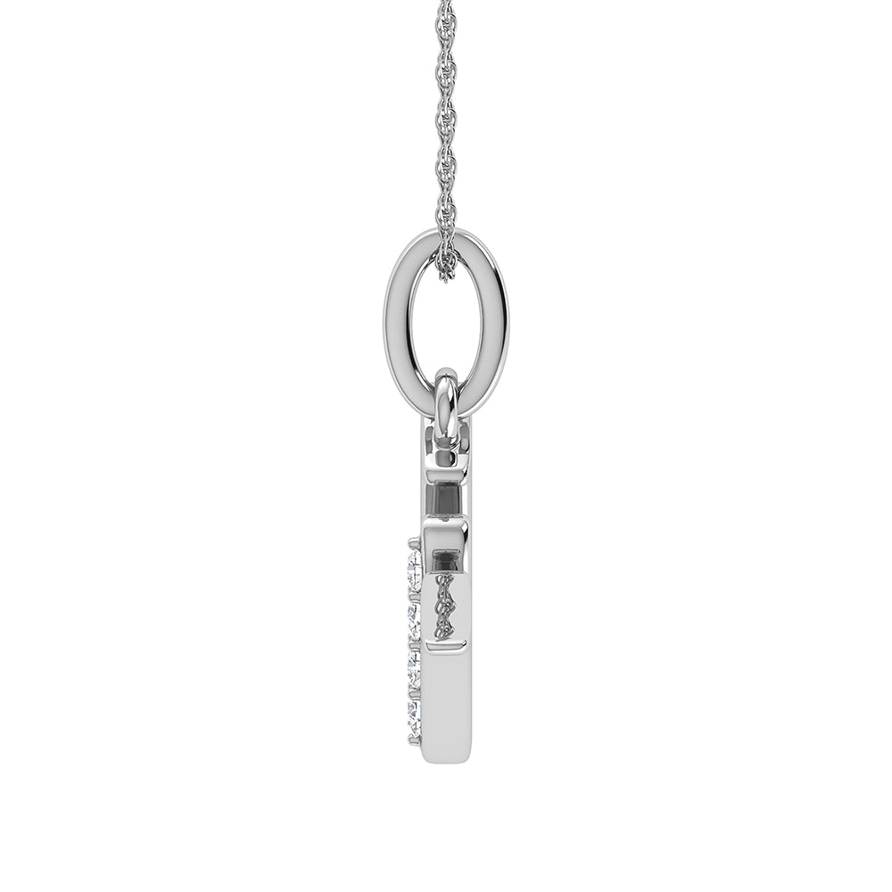 Diamond 1/20 Ct.Tw. Letter W Pendant in 10K White Gold