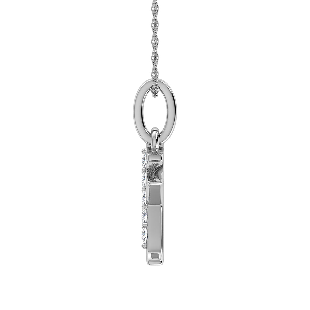 Diamond 1/20 Ct.Tw. Letter X Pendant in 10K White Gold