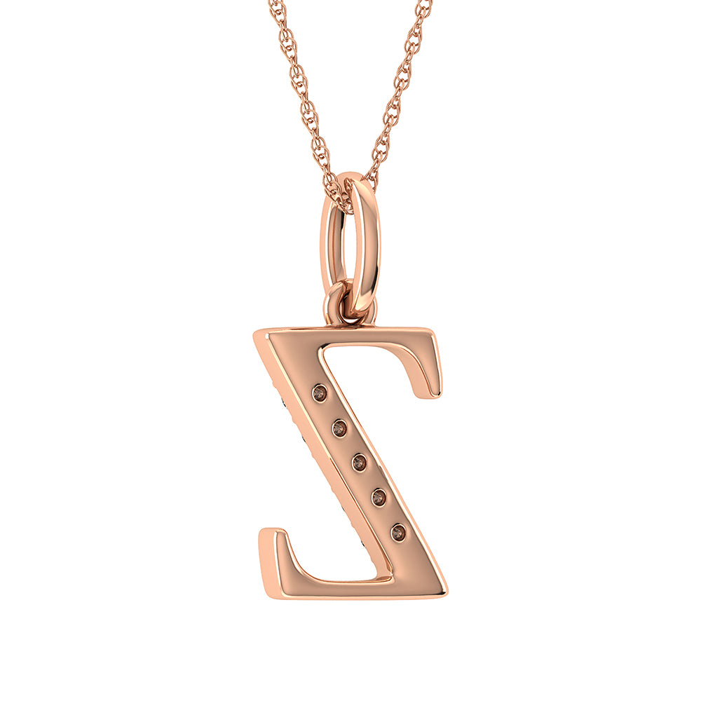 Diamond 1/20 Ct.Tw. Letter Z Pendant in 10K Rose Gold