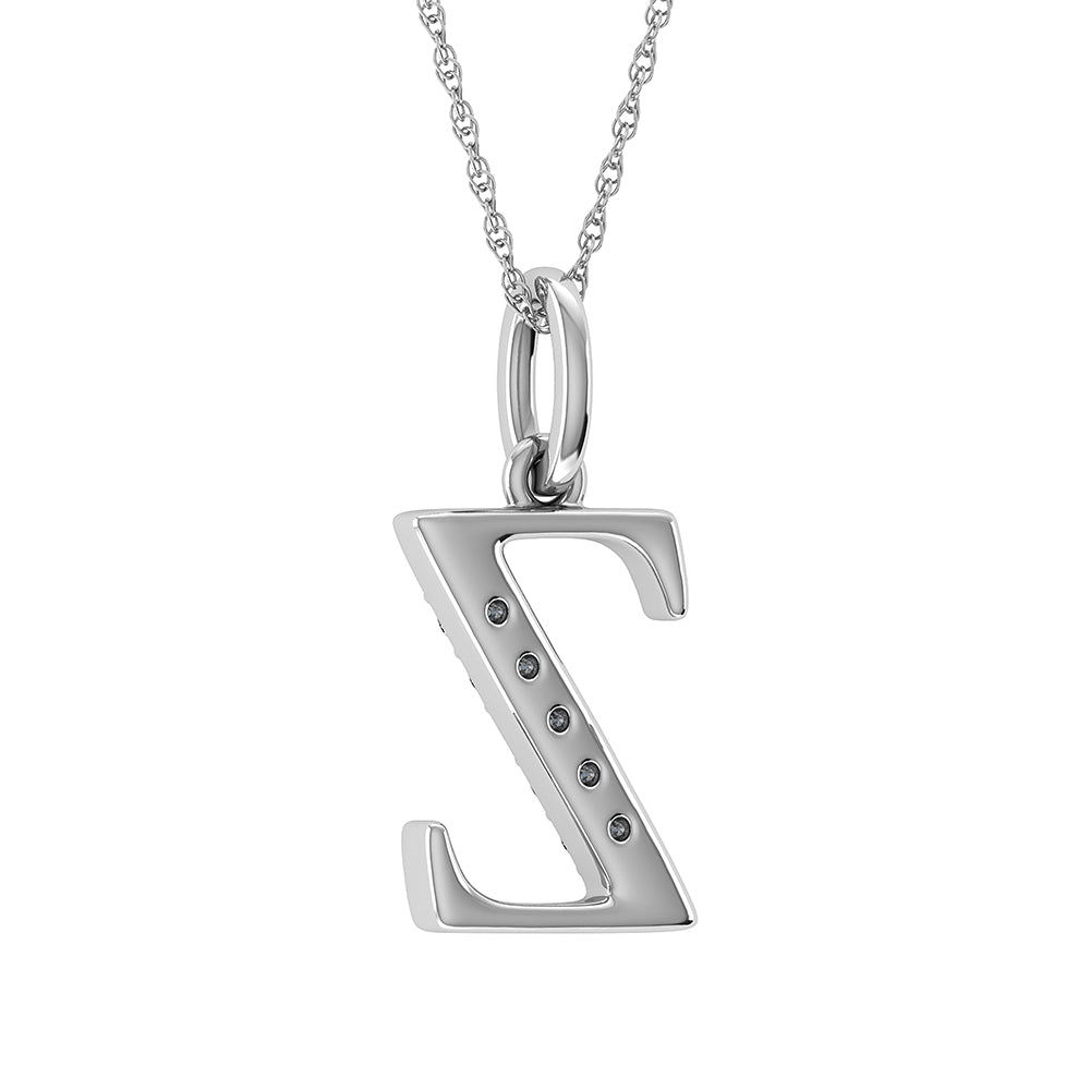 Diamond 1/20 Ct.Tw. Letter Z Pendant in 10K White Gold