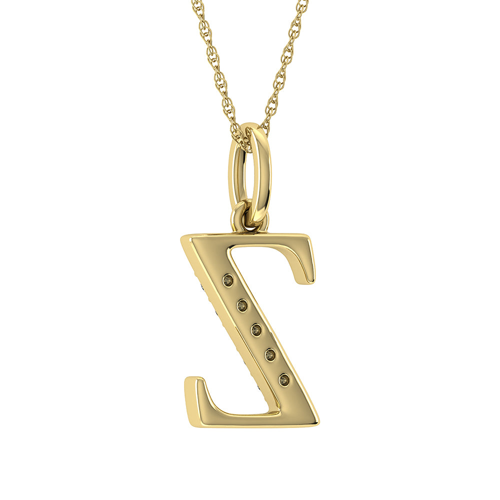 Diamond 1/20 Ct.Tw. Letter Z Pendant in 10K Yellow Gold