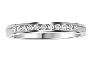 LADIES BAND 1/6 CT ROUND DIAMOND 14K WHITE GOLD