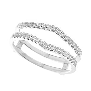 LADIES ENHANCERS WRAPS 1/4 CT ROUND DIAMOND 14K WHITE GOLD