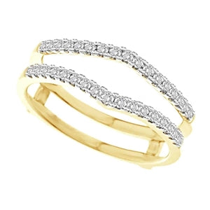 LADIES ENHANCERS WRAPS 1/4 CT ROUND DIAMOND 14K YELLOW GOLD