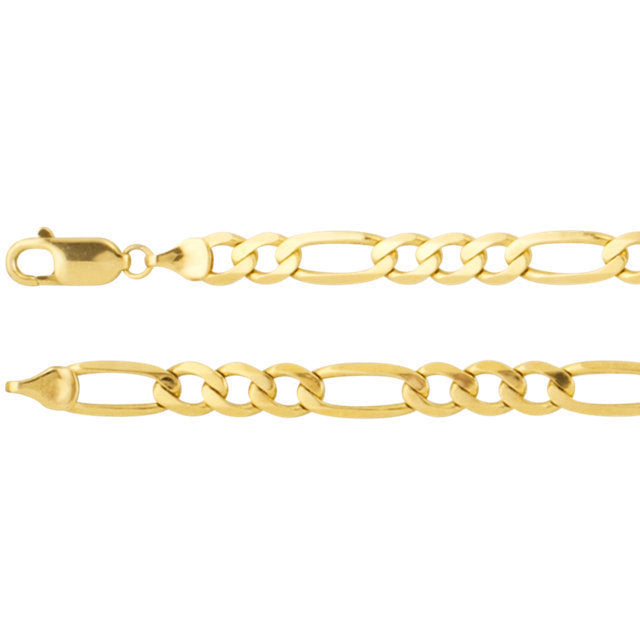 10K Yellow Gold Figaro Bracelet