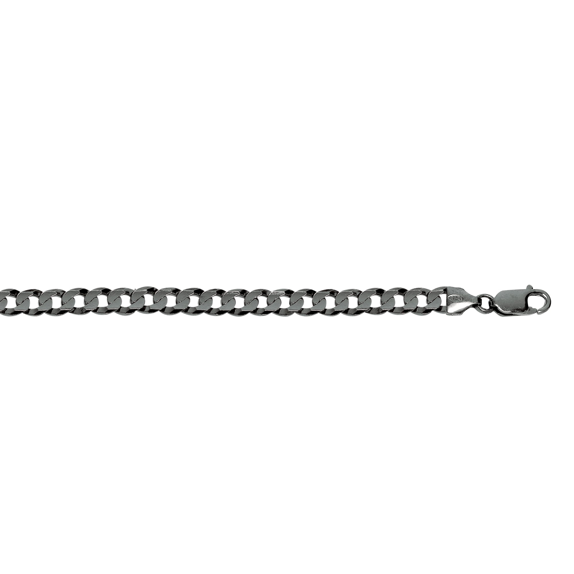 Silver 6.40mm Comfort Curb Chain