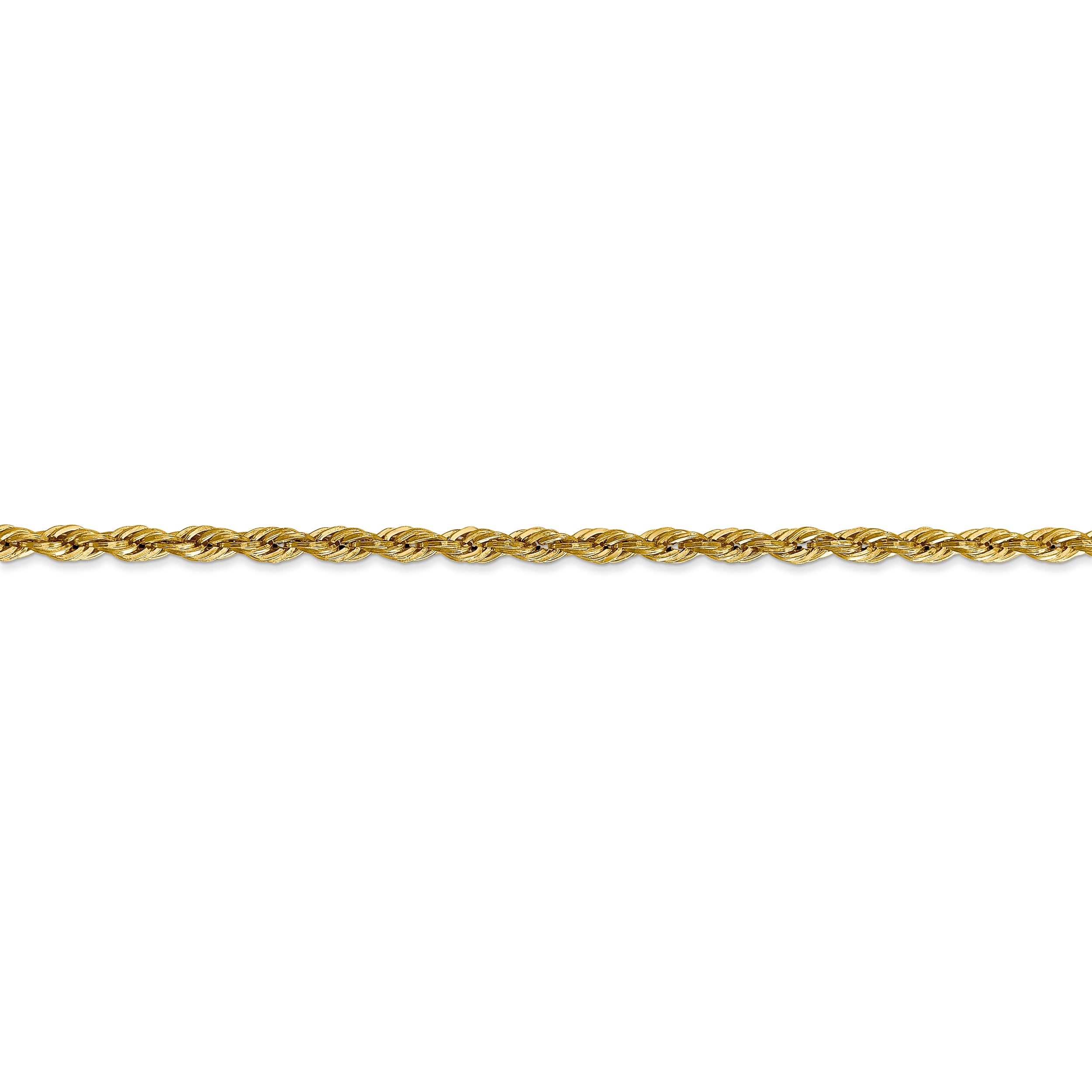 14ky 3.0mm Semi-Solid Rope Chain