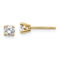 14ky 1/2ctw SI1/SI2, G H I, Lab Grown Diamond 4 Prong Earring