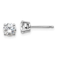 14kw 1ctw SI1/SI2, G H I, Lab Grown Diamond 4 Prong Earring