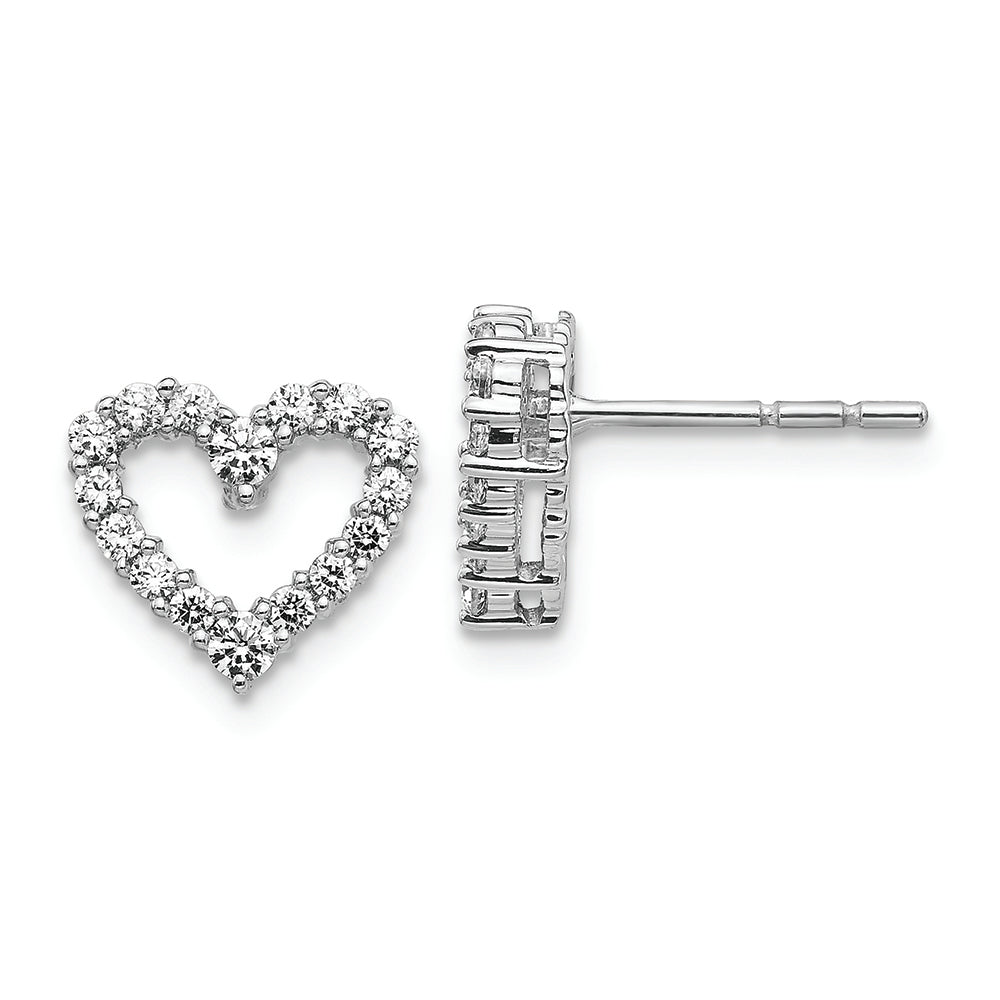 10kw Lab Grown Diamond SI1/SI2, G H I, Heart Earrings