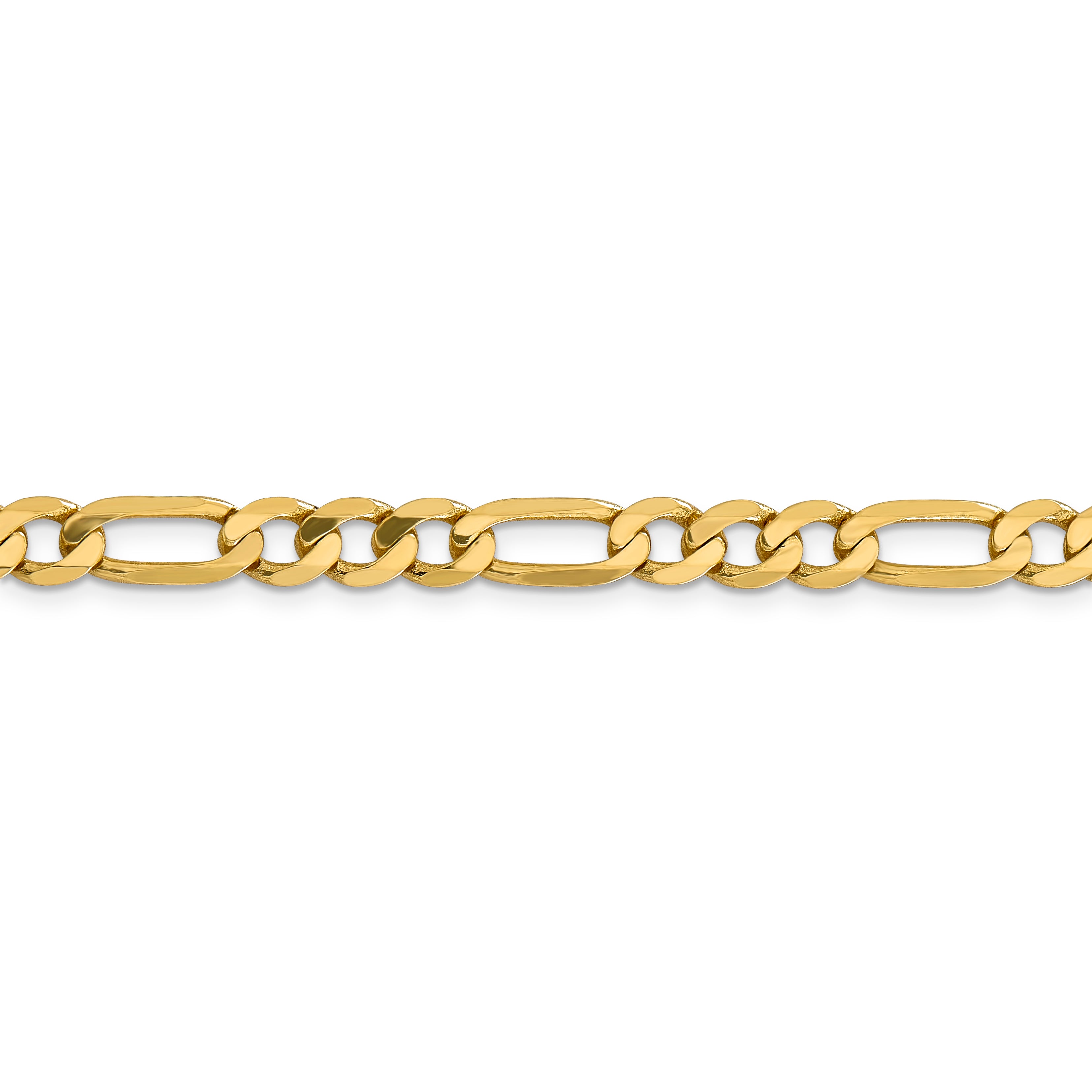 14k 6.25mm Flat Figaro Chain