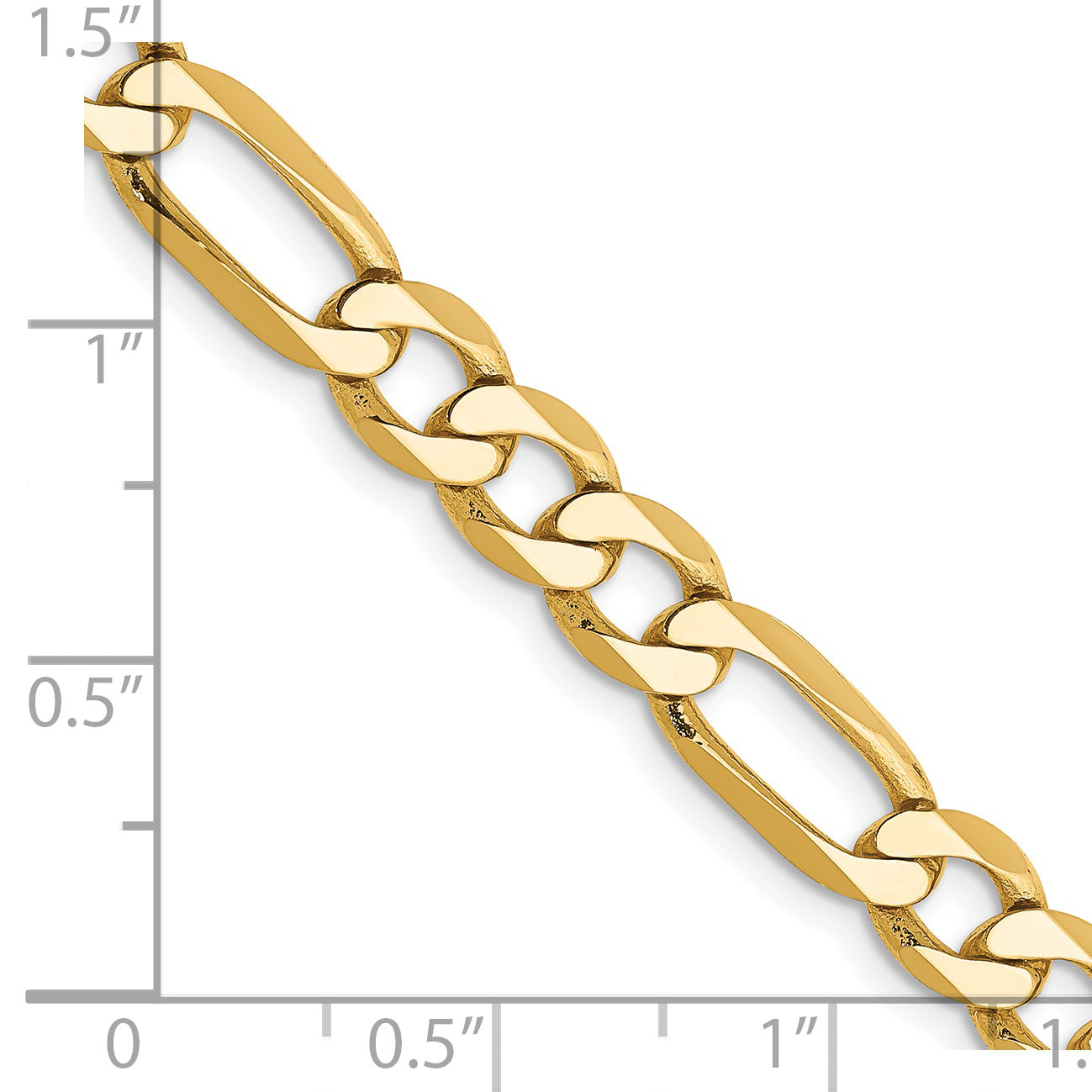 14k 6.25mm Flat Figaro Chain