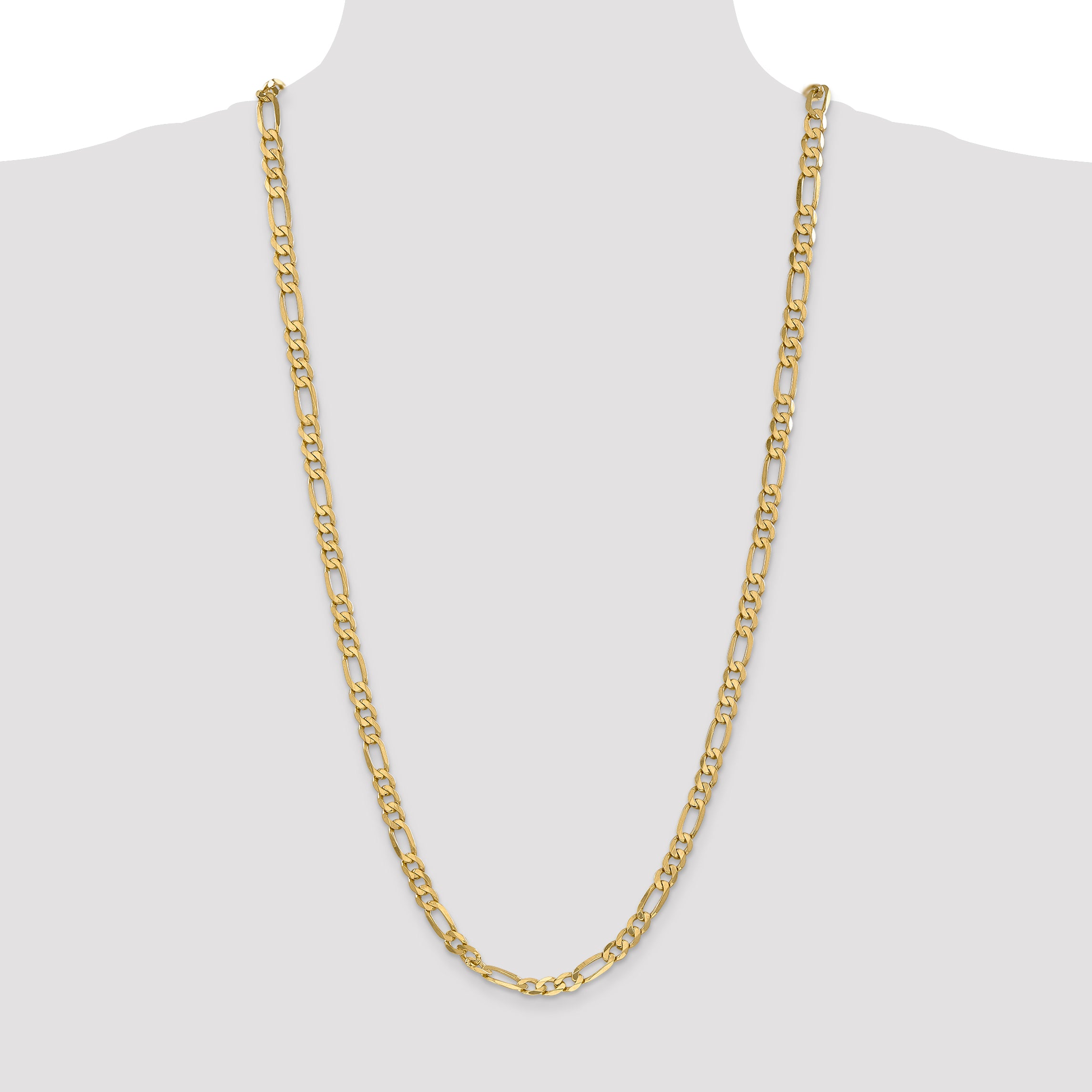 14k 6.25mm Flat Figaro Chain