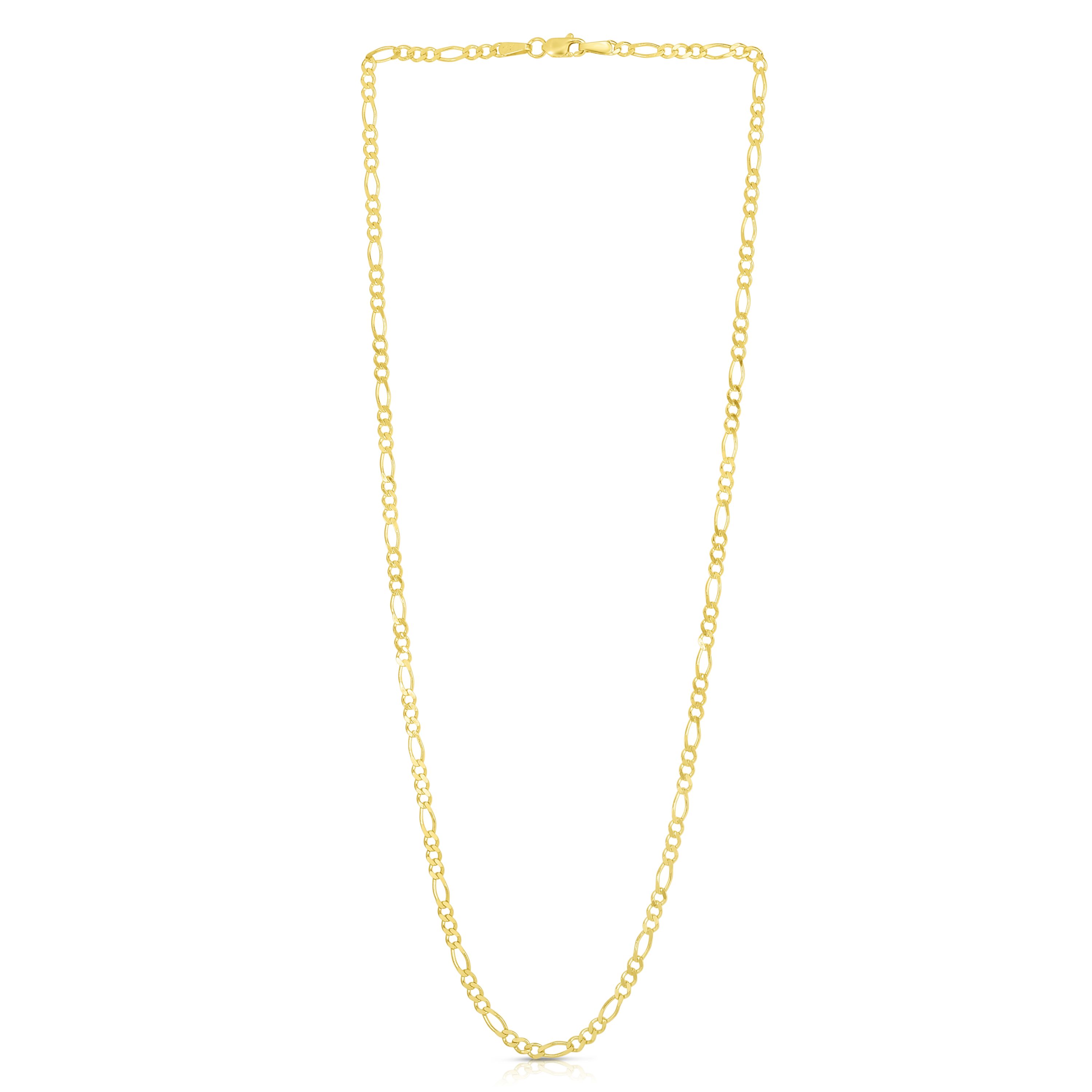 14K Gold 2.8mm Figaro Chain