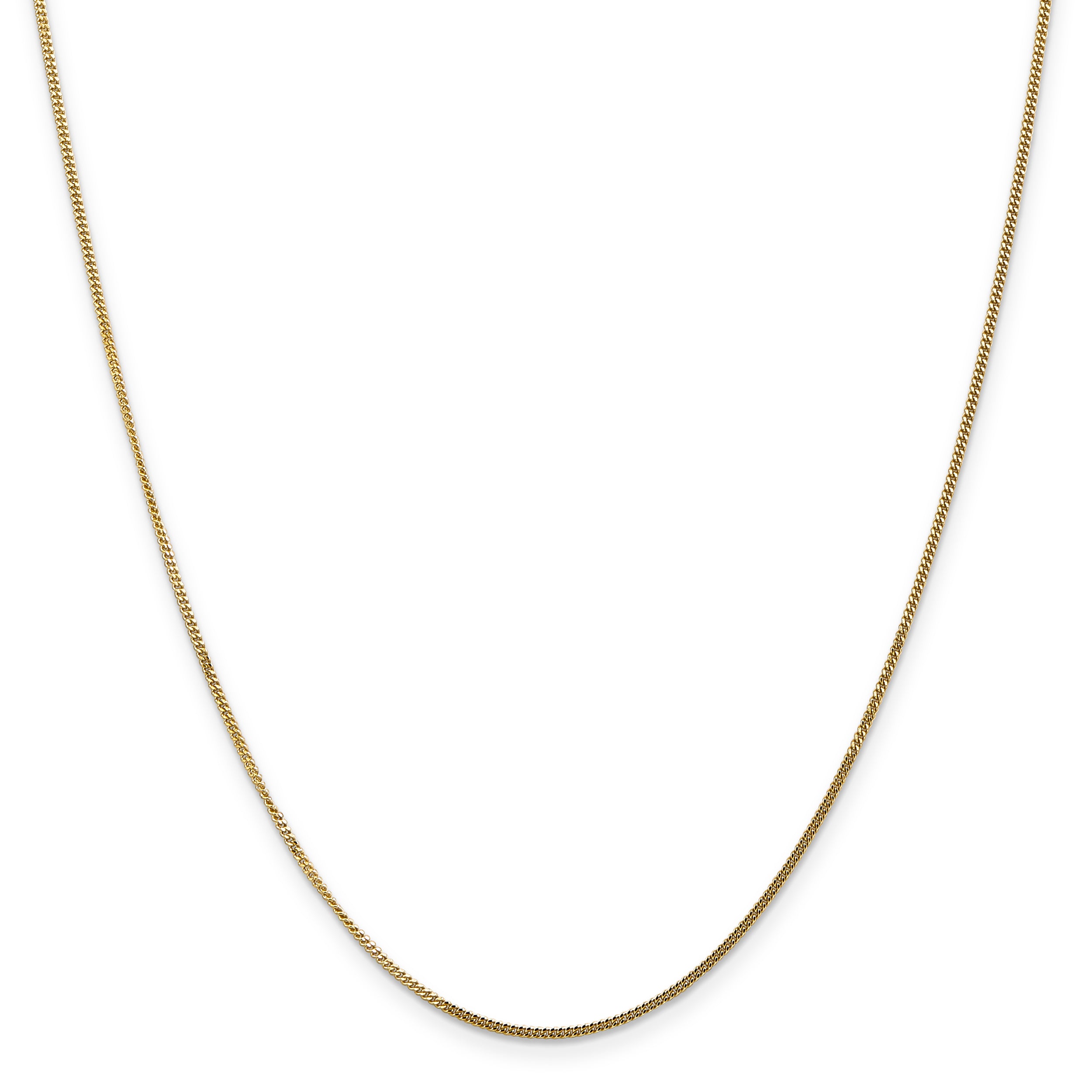 14k 1.3mm Curb Pendant Chain