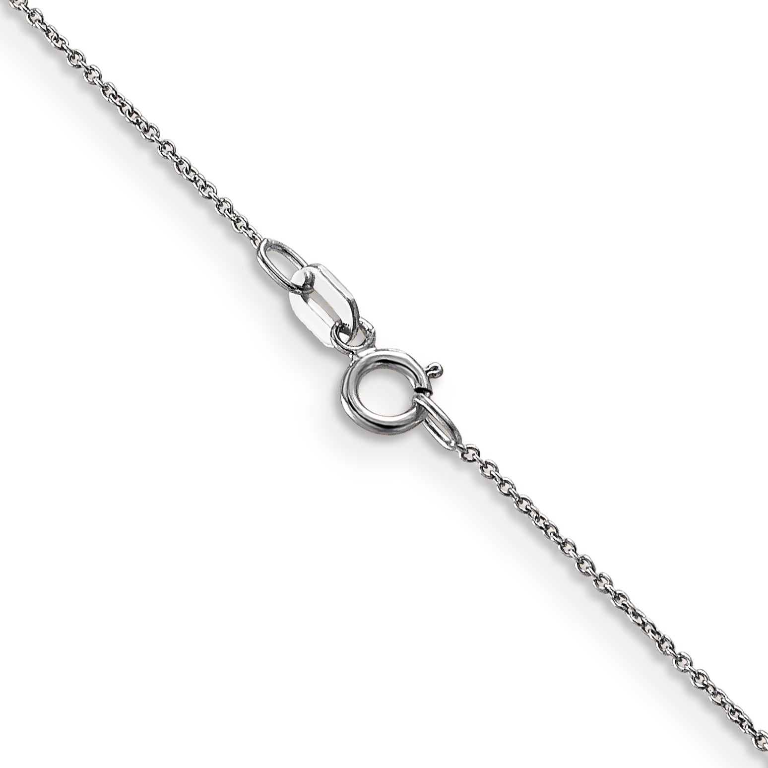 14k WG .75mm Cable Pendant Chain