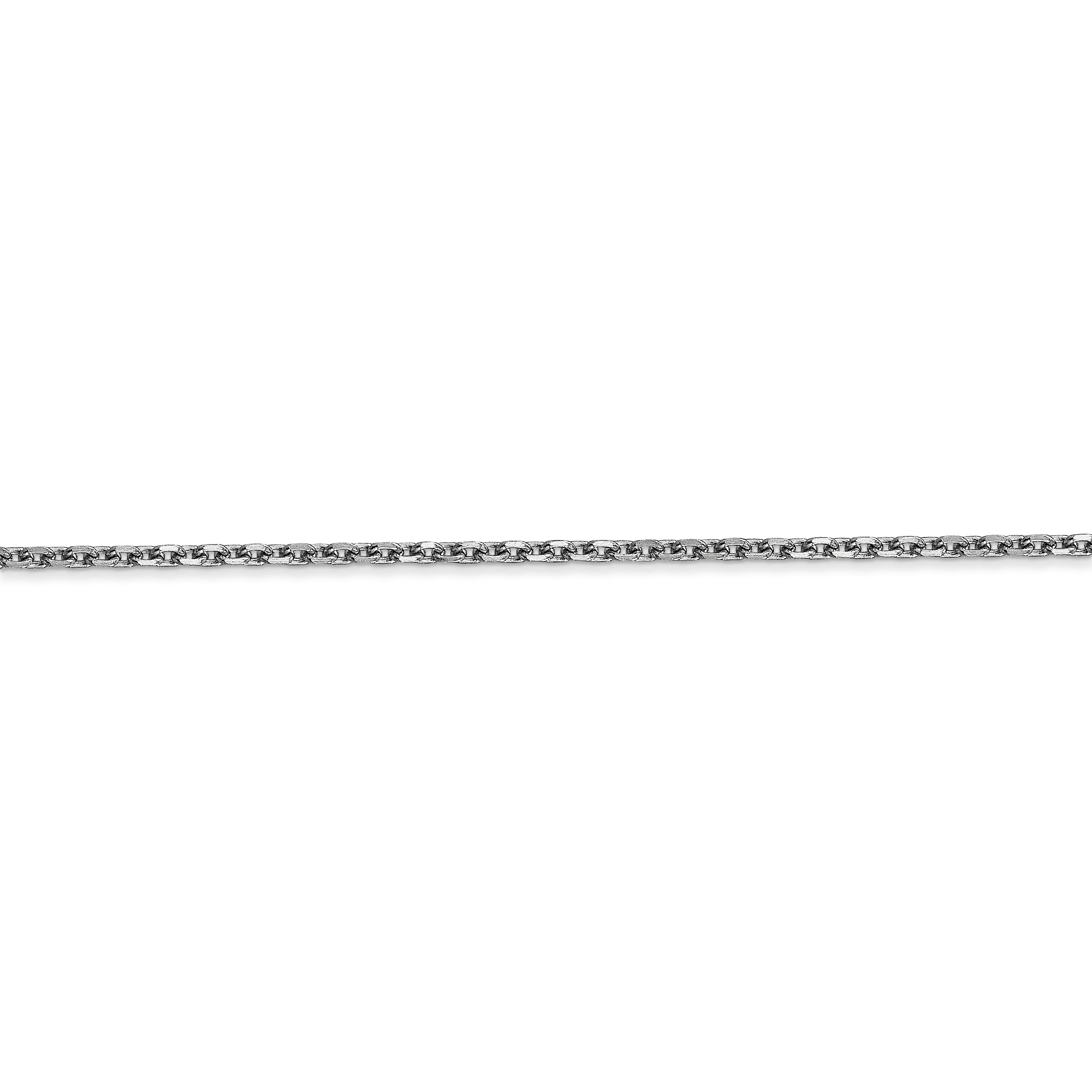 14k WG 1.65mm D/C Cable Chain