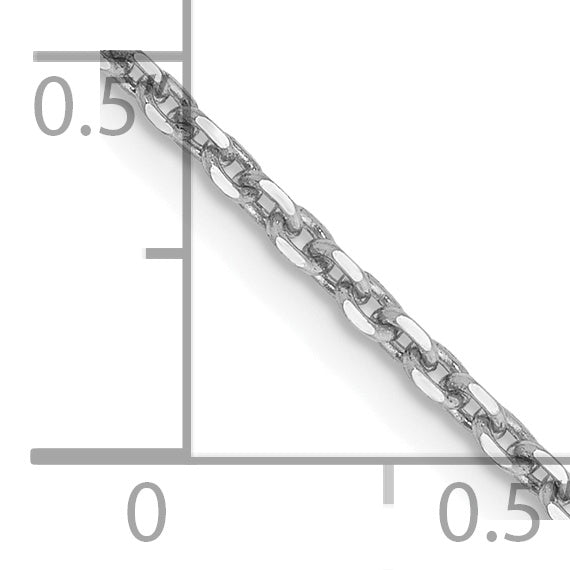 14k WG 1.65mm D/C Cable Chain