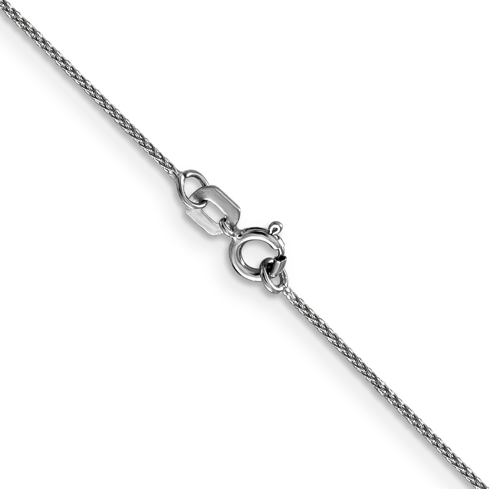 14k WG .65mm D/C Spiga with Spring Ring Clasp Chain