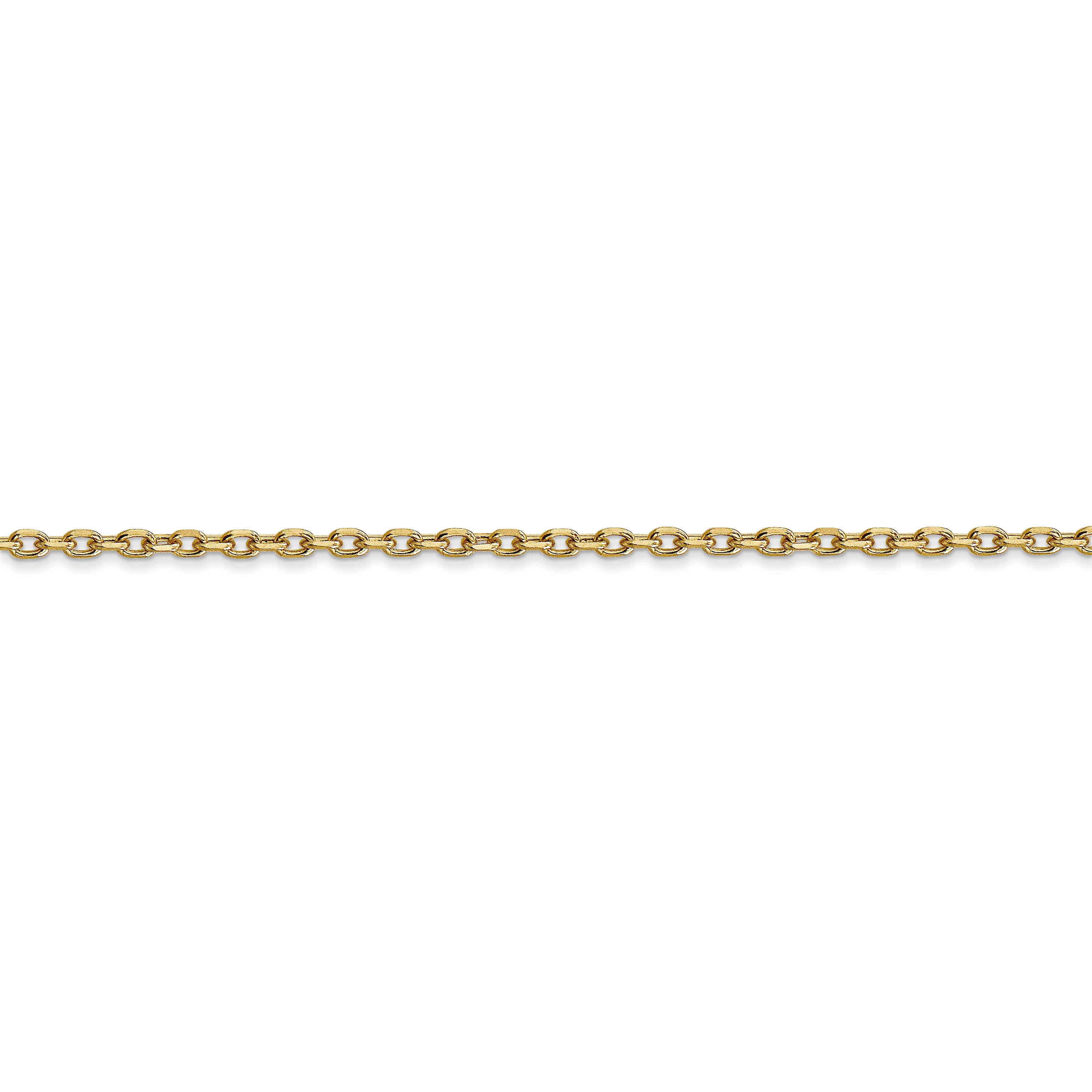 14k 1.8mm D/C Round Open Link Cable Chain