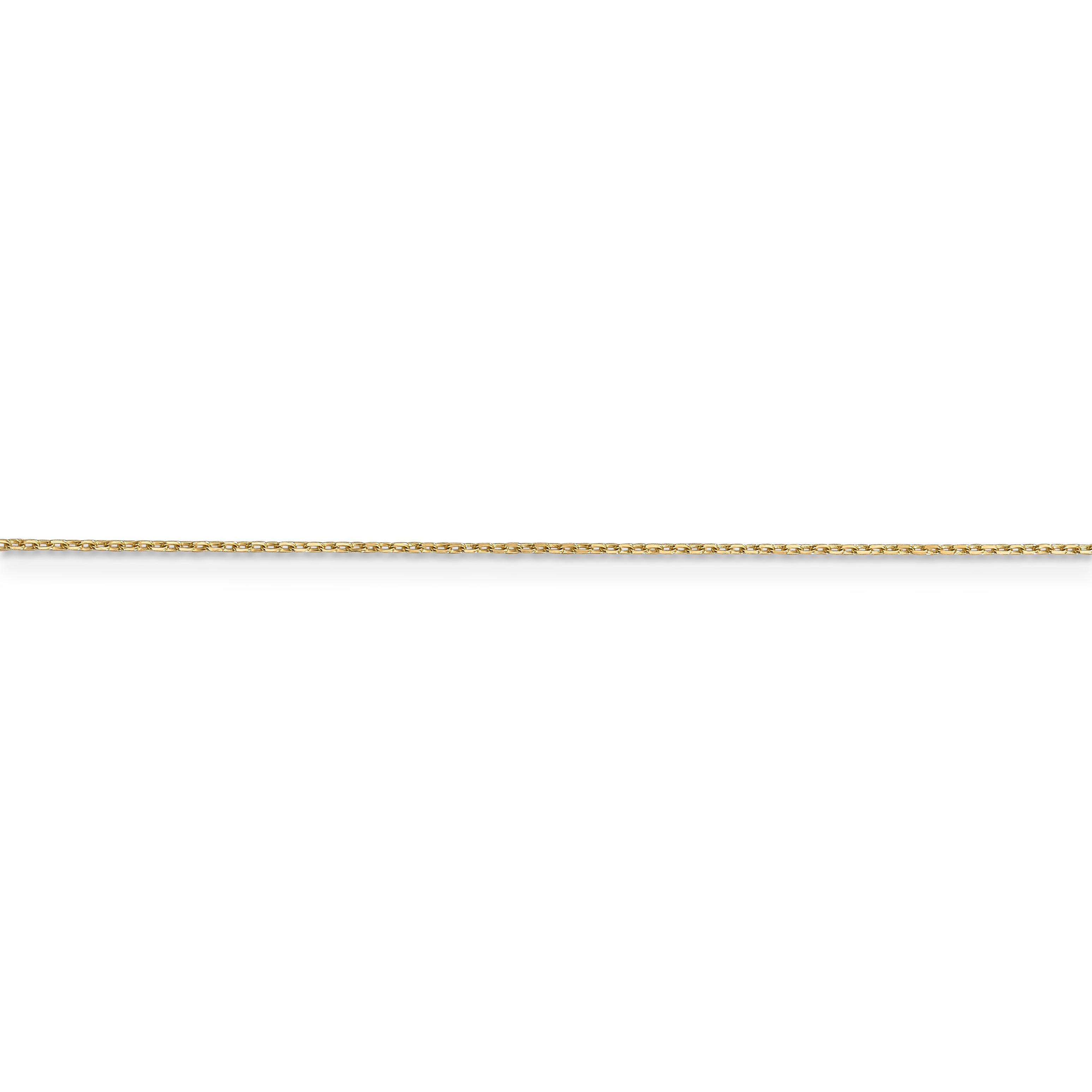 14k .8mm D/C Cable with Spring Ring Clasp Chain