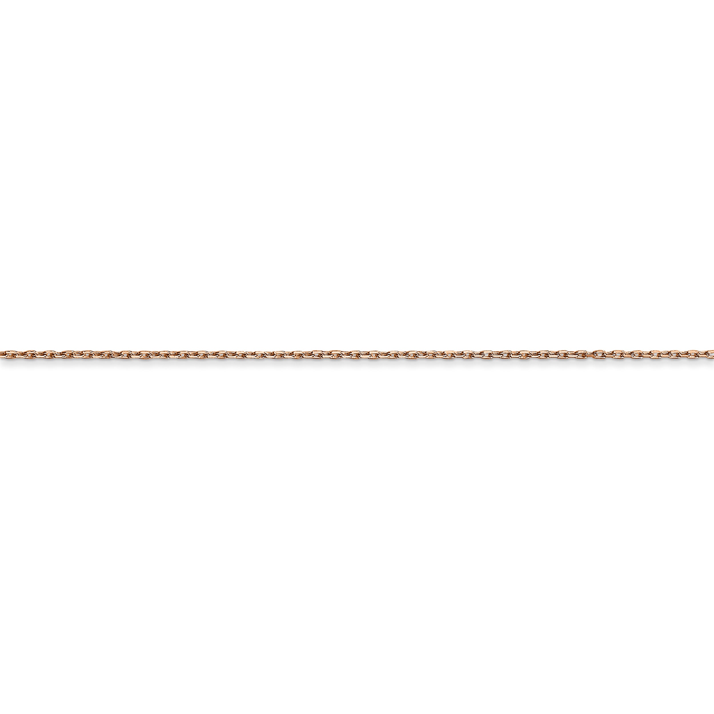 14k Rose Gold .8mm D/C Cable Chain