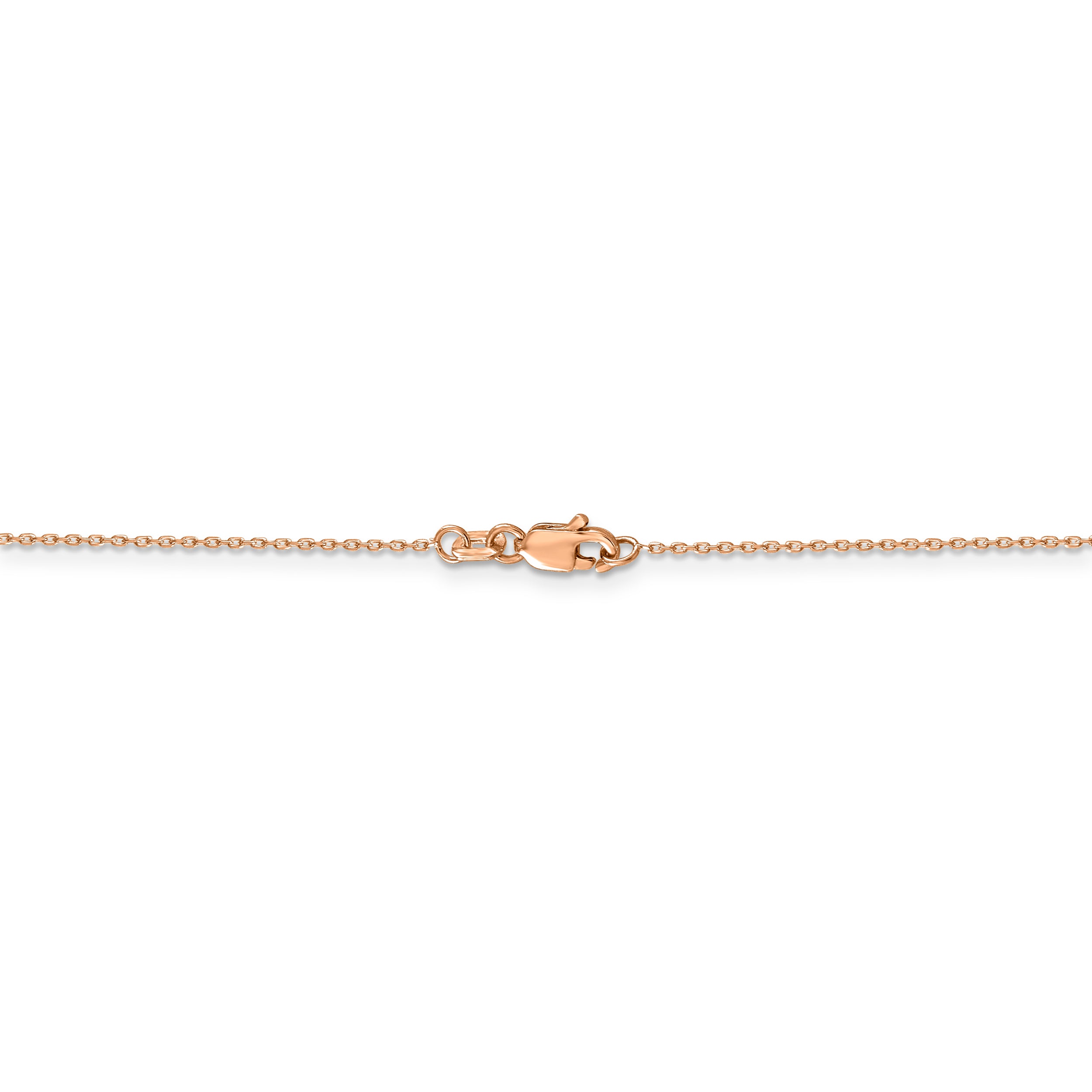 14k Rose Gold .8mm D/C Cable Chain