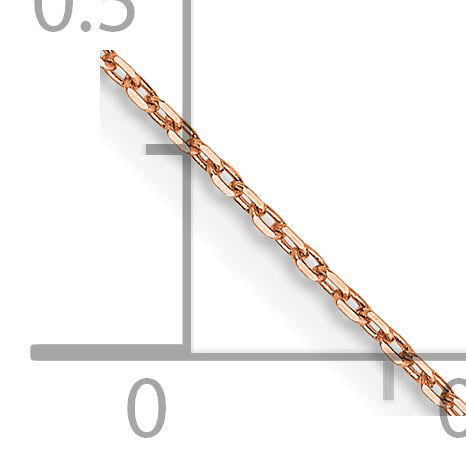 14k Rose Gold .8mm D/C Cable Chain