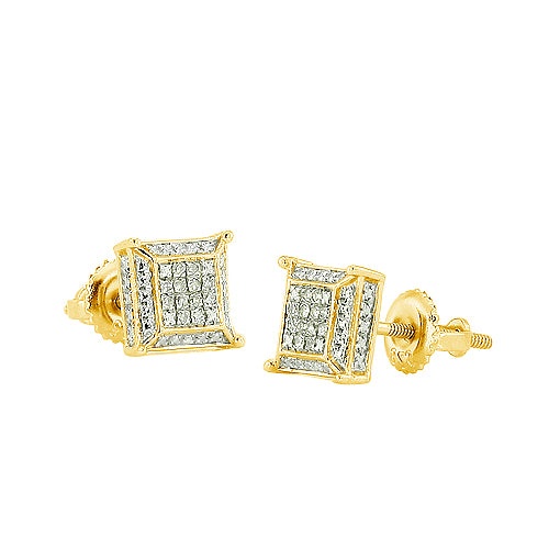 10KY 0.10CTW DIAMOND DICE EARRINGS