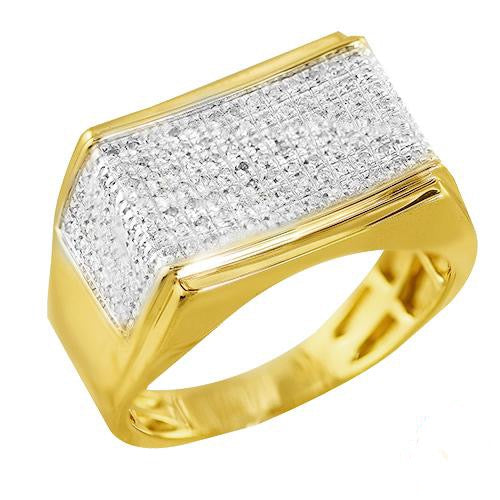 10KY 0.33CTW DIAMOND MENS RING