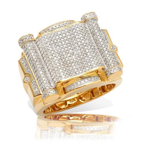 10KY 1.00CTW DIAMOND MENS RING