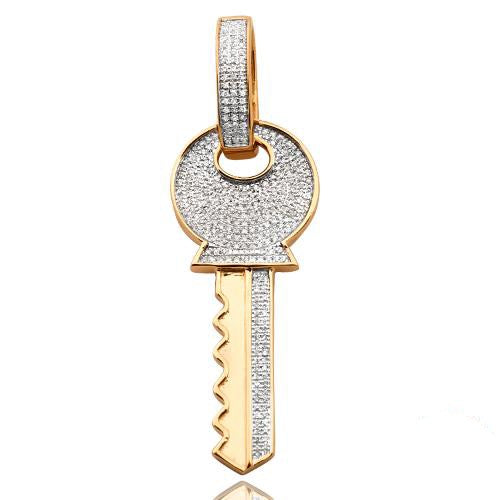 10KY 0.50CTW DIAMOND KEY PENDANT