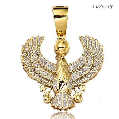 10KY 0.35CTW DIAMOND MEXICAN EAGLE PENDANT