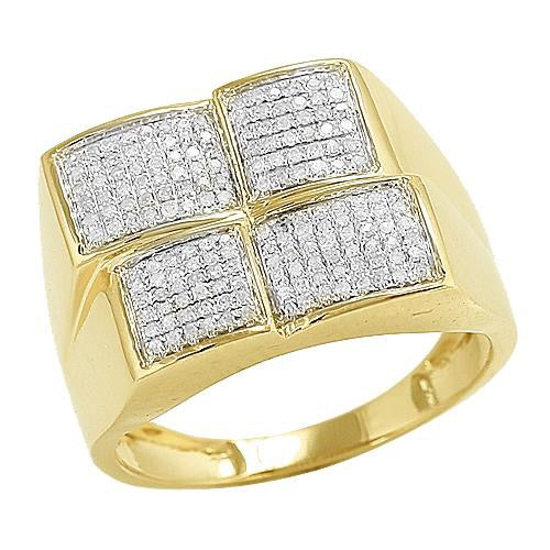 10KY 0.65CTW DIAMOND MENS RING