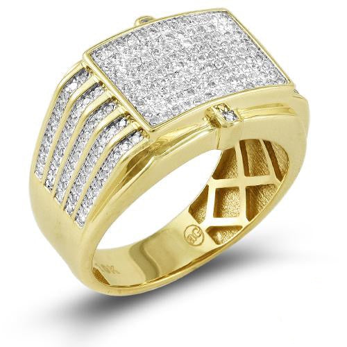 10KY 0.65CTW DIAMOND MENS RING