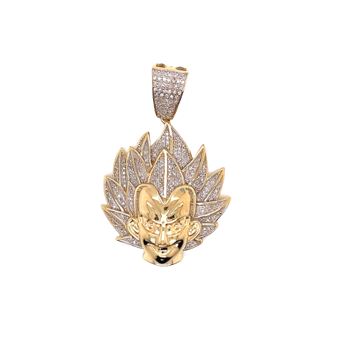 10KY 0.45CTW DIAMOND ANIME CHARACTER PENDANT